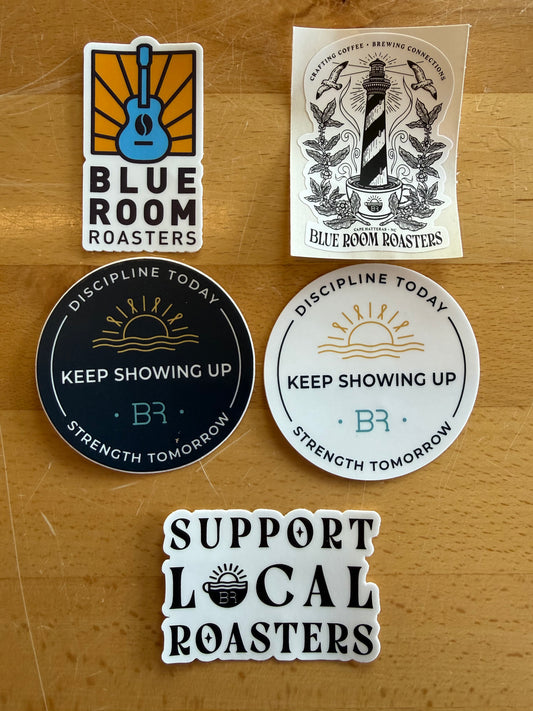 Blue Room Roasters Stickers